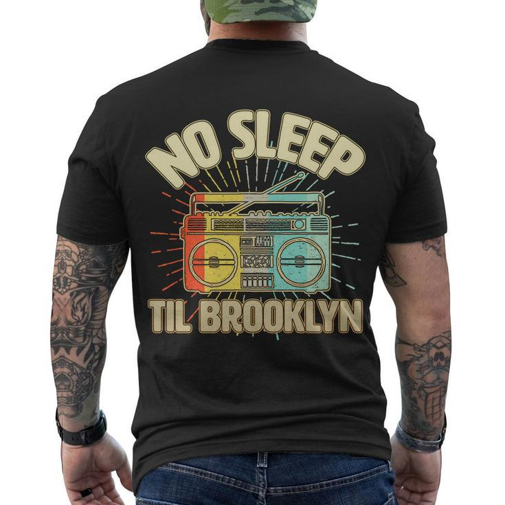 Retro No Sleep Til Brooklyn Men's Crewneck Short Sleeve Back Print T-shirt