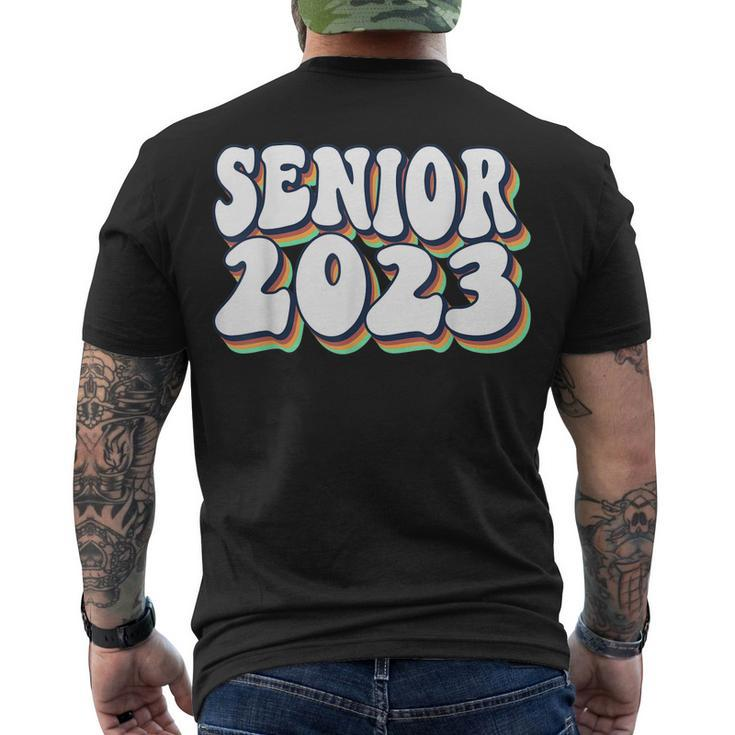 Retro Senior 2023 Back To School Class Of 2023 Graduation Men's T-shirt Back Print