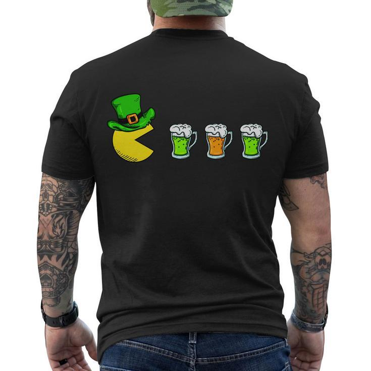 Retro St Patricks Day Drinking Game Tshirt Men's Crewneck Short Sleeve Back Print T-shirt