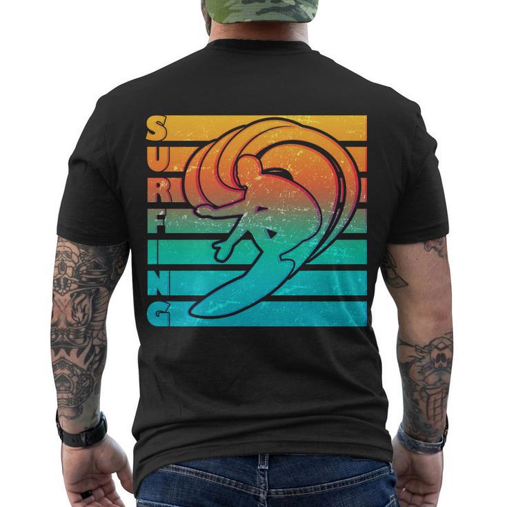 Retro Surfing V2 Men's Crewneck Short Sleeve Back Print T-shirt