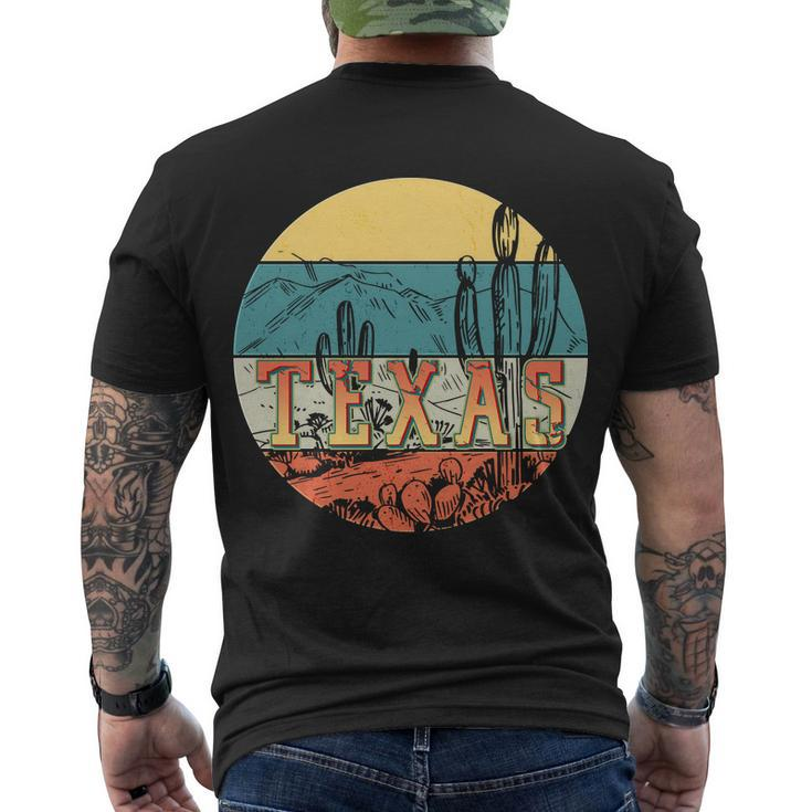 Retro Texas Desert Emblem Men's Crewneck Short Sleeve Back Print T-shirt