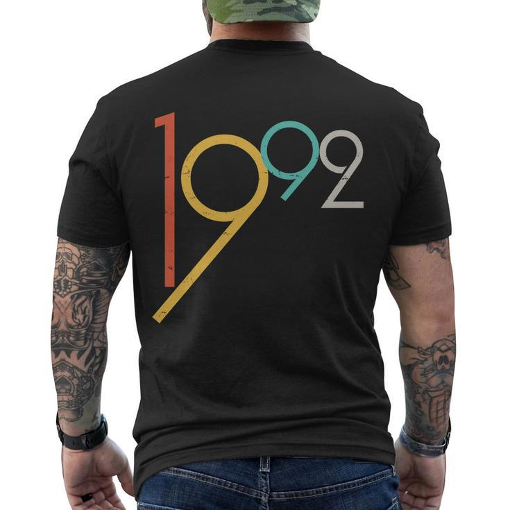 Retro Vintage 1992 30Th Birthday Men's Crewneck Short Sleeve Back Print T-shirt