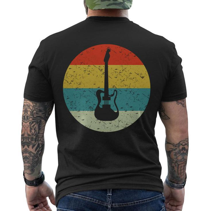 Retro Vintage Bas Guitar Men's Crewneck Short Sleeve Back Print T-shirt