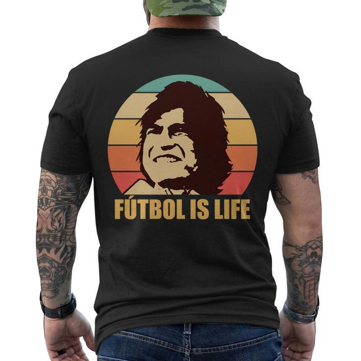 Retro Vintage Futbol Is Life Tshirt Men's Crewneck Short Sleeve Back Print T-shirt