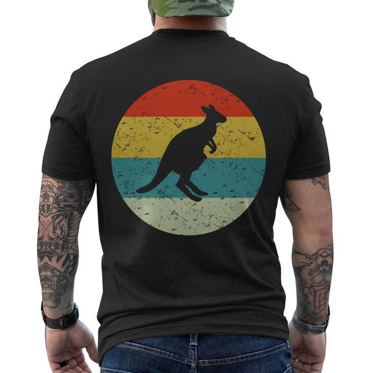 Retro Vintage Kangaroo Men's Crewneck Short Sleeve Back Print T-shirt
