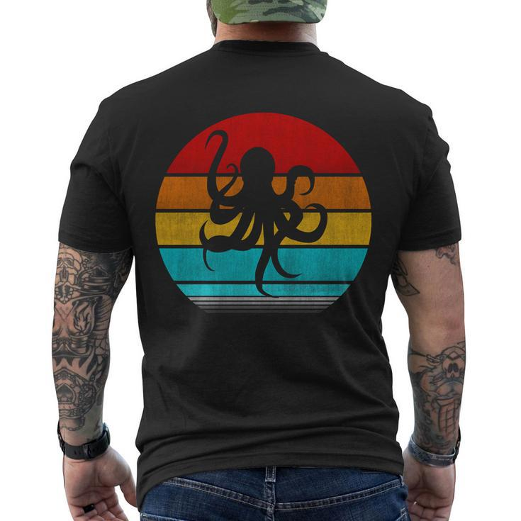 Retro Vintage Octopus Men's Crewneck Short Sleeve Back Print T-shirt