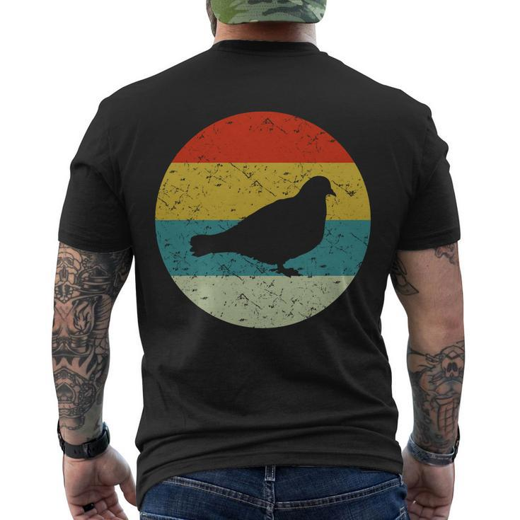 Retro Vintage Pigeon Men's Crewneck Short Sleeve Back Print T-shirt