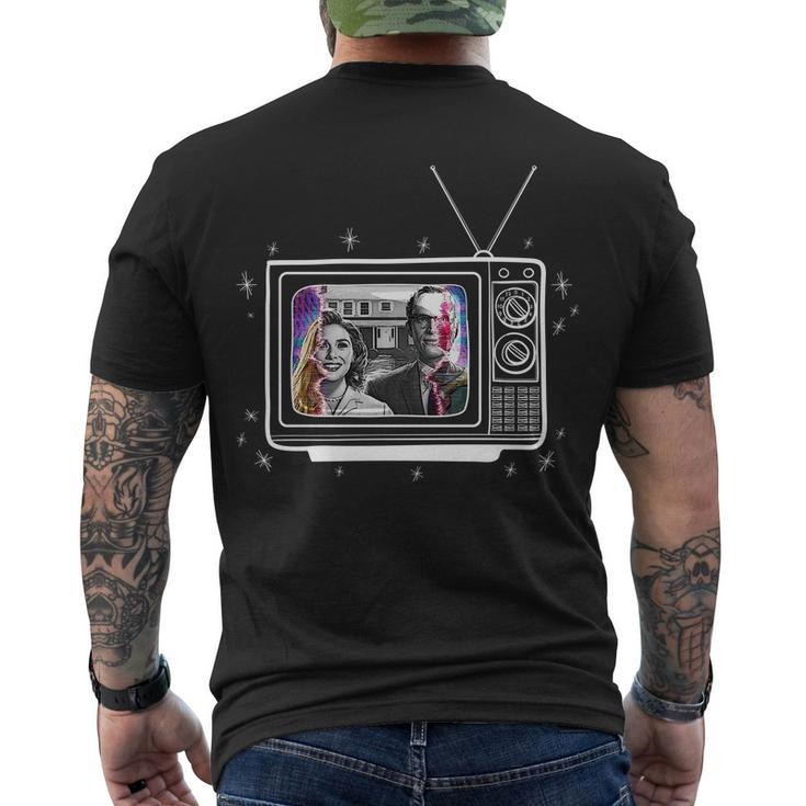 Retro Vintage Tv Show Screen Men's Crewneck Short Sleeve Back Print T-shirt