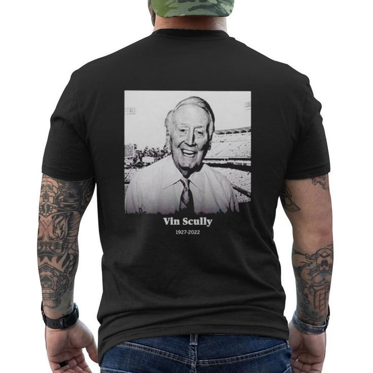 RIP Vin Scully Legend 1927 2022 Men's T-shirt Back Print