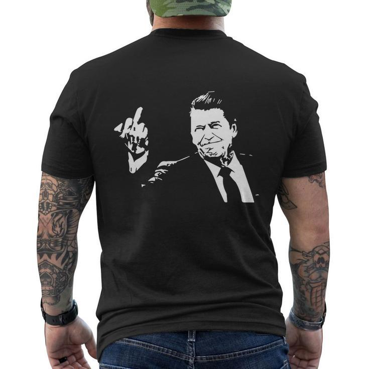 Ronald Reagan Flipping Tshirt Men's Crewneck Short Sleeve Back Print T-shirt