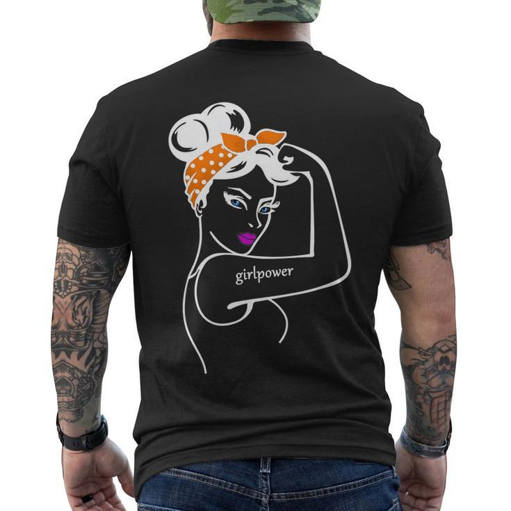 Rosie The Riveter Girl Power Men's Crewneck Short Sleeve Back Print T-shirt