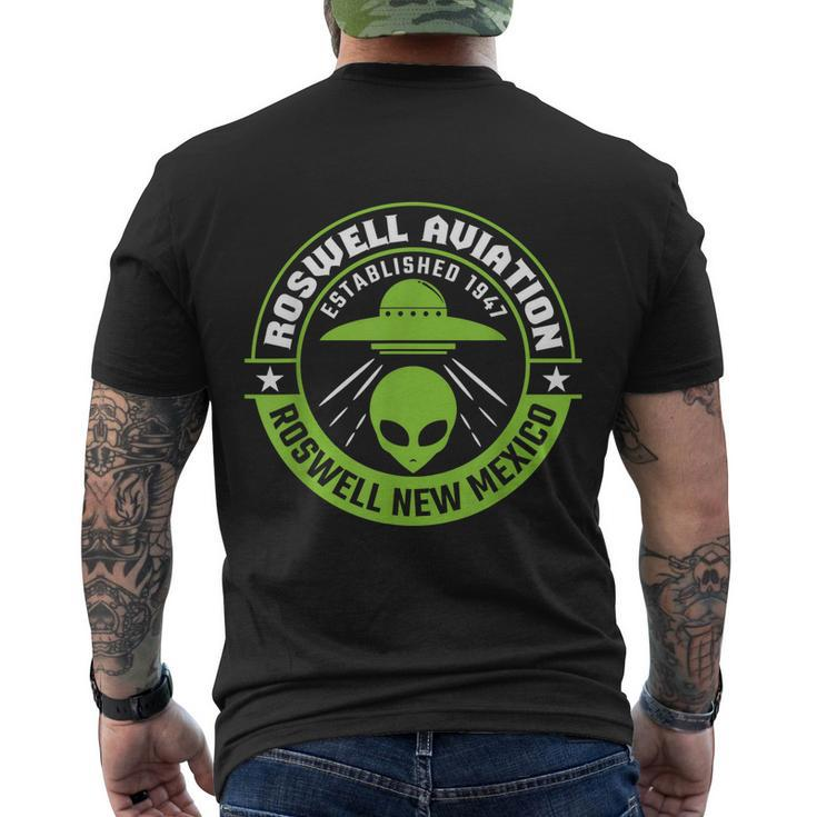 Roswell Aviation Established 1947 Roswell Alien Tshirt Men's Crewneck Short Sleeve Back Print T-shirt