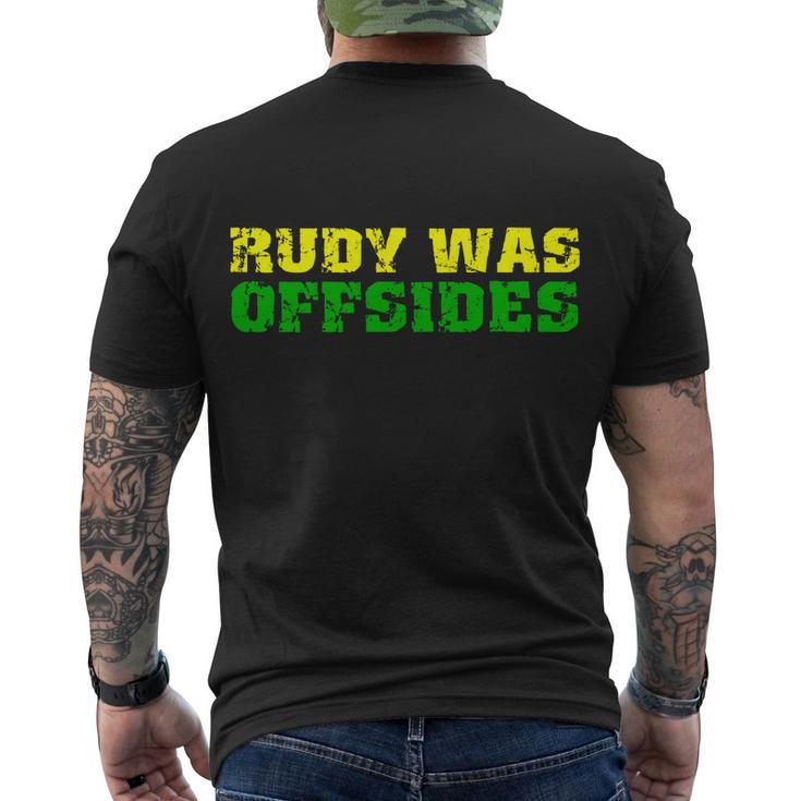 Rudy Was Offsides Men's Crewneck Short Sleeve Back Print T-shirt