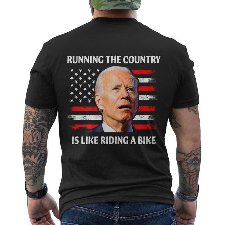 Running The Country Is Like Riding A Bike Men's Crewneck Short Sleeve Back Print T-shirt