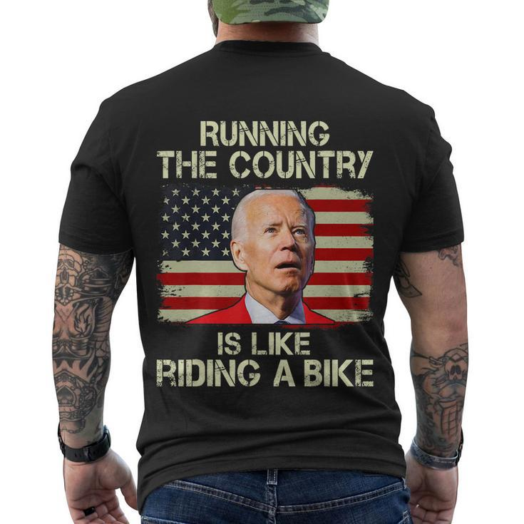 Running The Country Is Like Riding A Bike Men's Crewneck Short Sleeve Back Print T-shirt