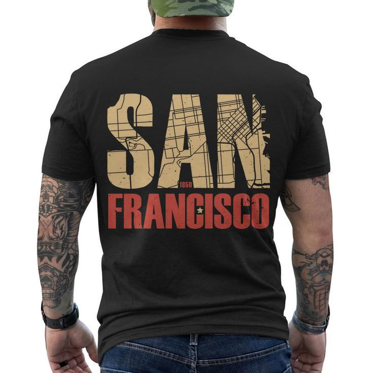 San Francisco Vintage Emblem Men's Crewneck Short Sleeve Back Print T-shirt
