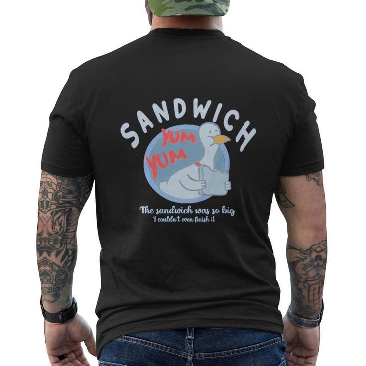 Sandwich The Sandwich Was So Big Men's Crewneck Short Sleeve Back Print T-shirt