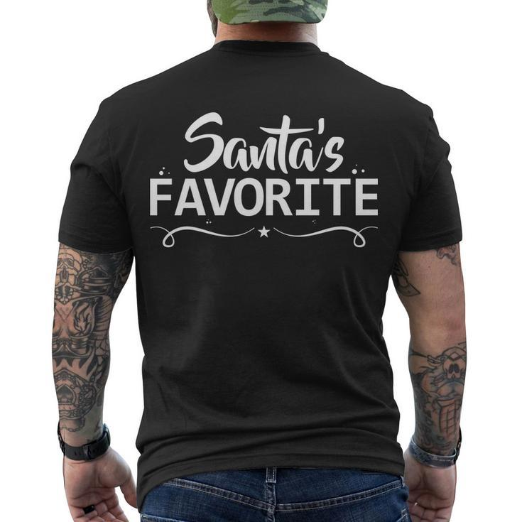 Santas Favorite Tshirt Men's Crewneck Short Sleeve Back Print T-shirt