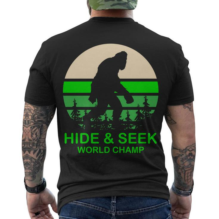 Sasquatch Hide And Seek World Champion V2 Men's Crewneck Short Sleeve Back Print T-shirt
