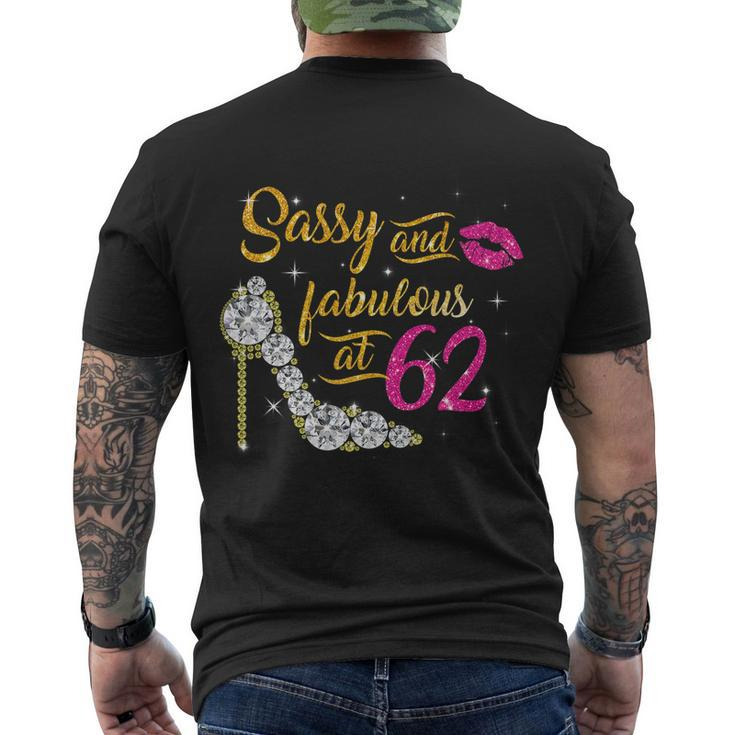 Sassy And Fabulous At 62 Years Old 62Nd Birthday Shoe Lip Men's Crewneck Short Sleeve Back Print T-shirt