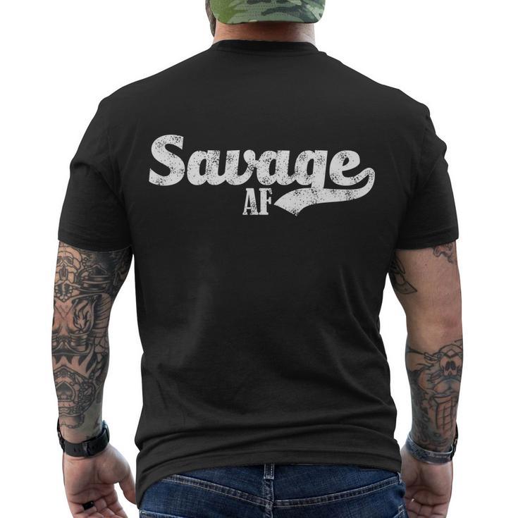 Savage Af V2 Men's Crewneck Short Sleeve Back Print T-shirt