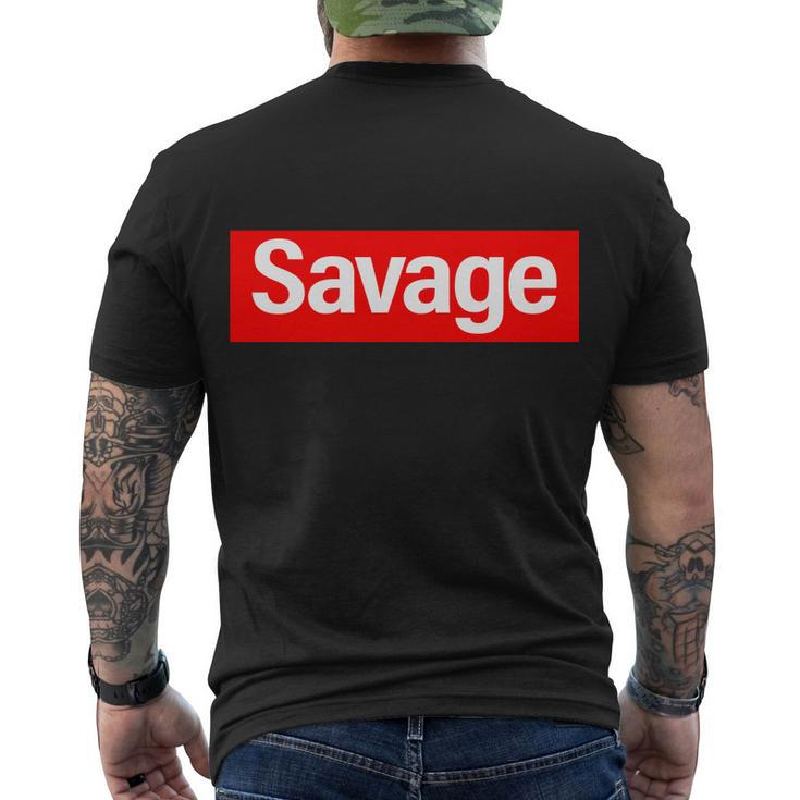 Savage Logo Tshirt Men's Crewneck Short Sleeve Back Print T-shirt