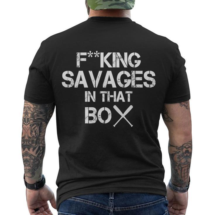 Savages In That Box Men's Crewneck Short Sleeve Back Print T-shirt