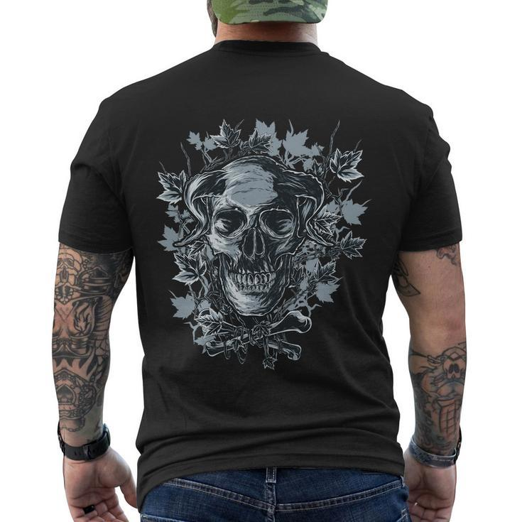 Scary Devil Skull Men's Crewneck Short Sleeve Back Print T-shirt