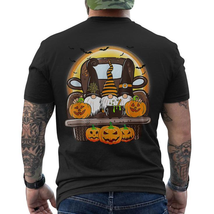 Scary Halloween Truck Gnomes Farmer Witch Pumpkin Costume Men's T-shirt Back Print