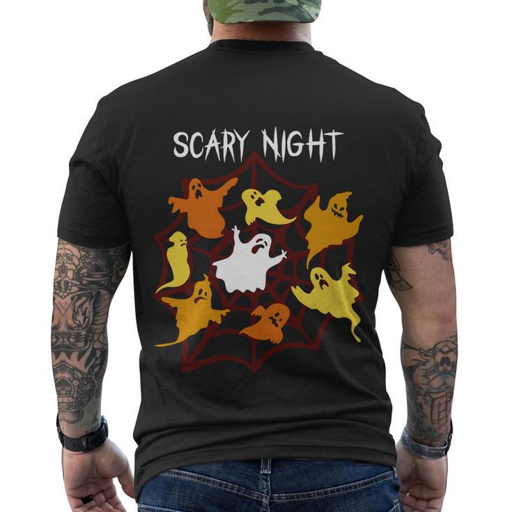 Scary Night Ghost Boo Halloween Quote Men's Crewneck Short Sleeve Back Print T-shirt