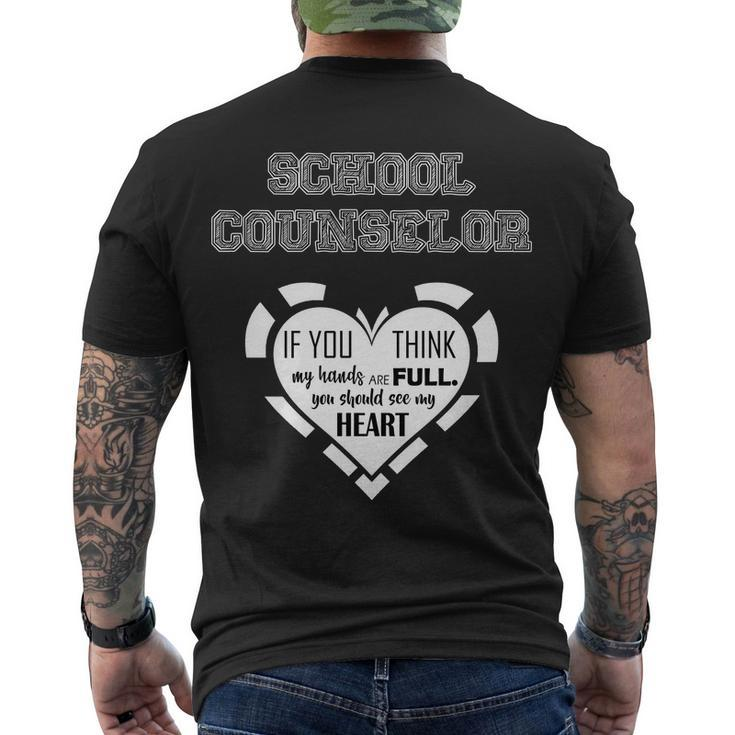 School Counselor Tshirt V2 Men's Crewneck Short Sleeve Back Print T-shirt