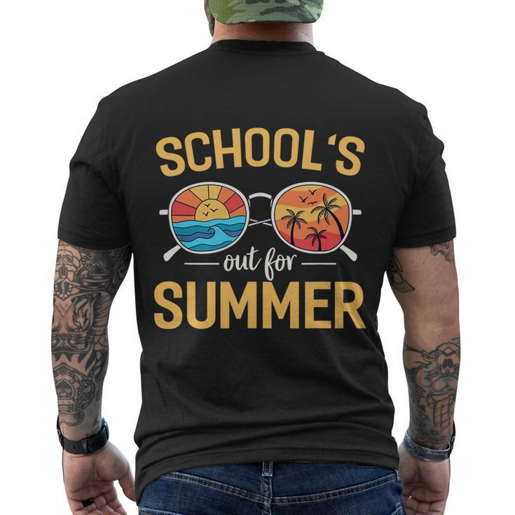 Schools Out For Summer Funny Happy Last Day Of School Gift Men's Crewneck Short Sleeve Back Print T-shirt