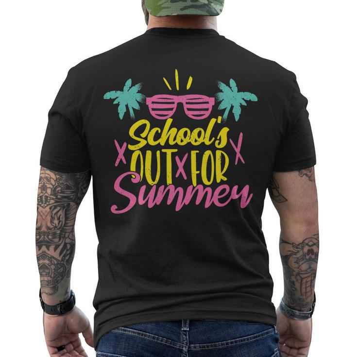Schools Out For Summer Teacher Cool Retro Vintage Last Day Men's T-shirt Back Print