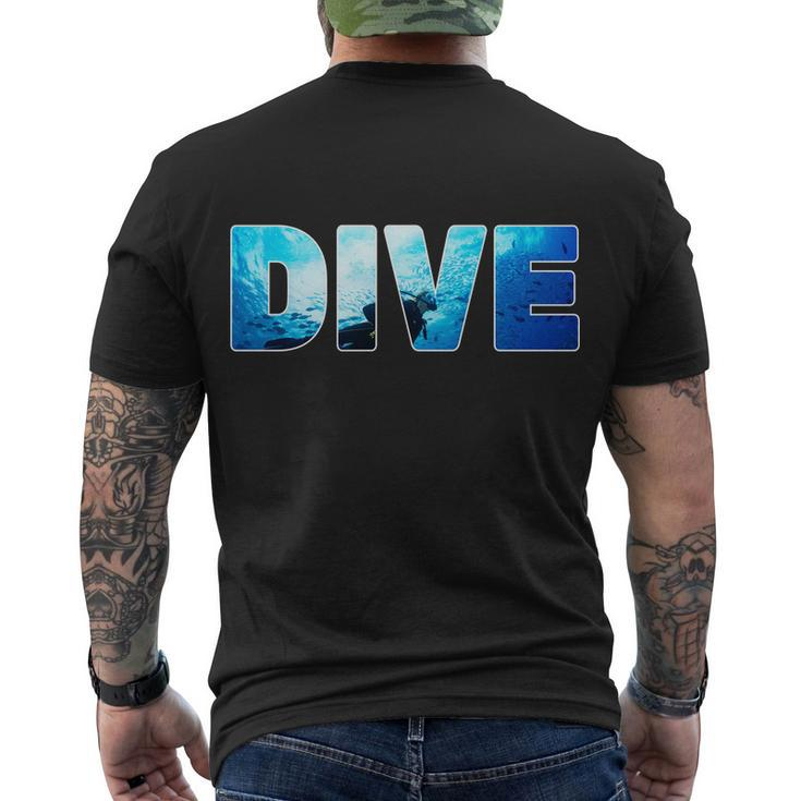 Scuba Diving Ocean V2 Men's Crewneck Short Sleeve Back Print T-shirt