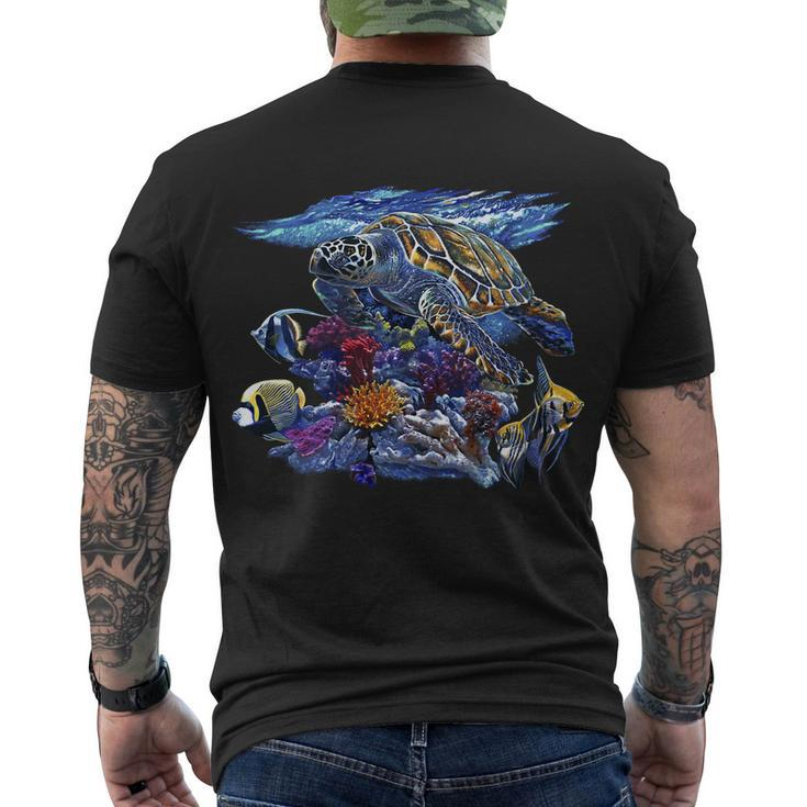 Sea Turtle Life Men's Crewneck Short Sleeve Back Print T-shirt