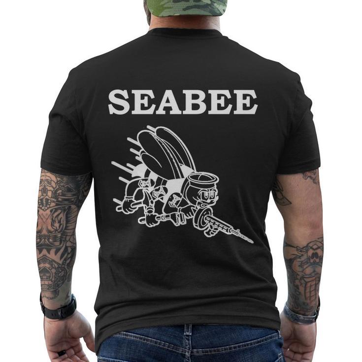 Seabee Bee Cute Gift Men's Crewneck Short Sleeve Back Print T-shirt