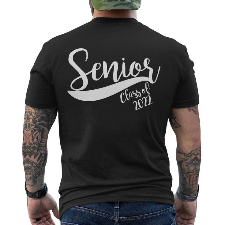 Senior Class Of 2022 Graduation Logo Men's Crewneck Short Sleeve Back Print T-shirt