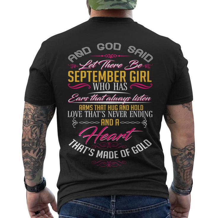 September Girl Always Listens Tshirt Men's Crewneck Short Sleeve Back Print T-shirt