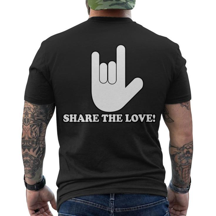 Share The Love Men's Crewneck Short Sleeve Back Print T-shirt