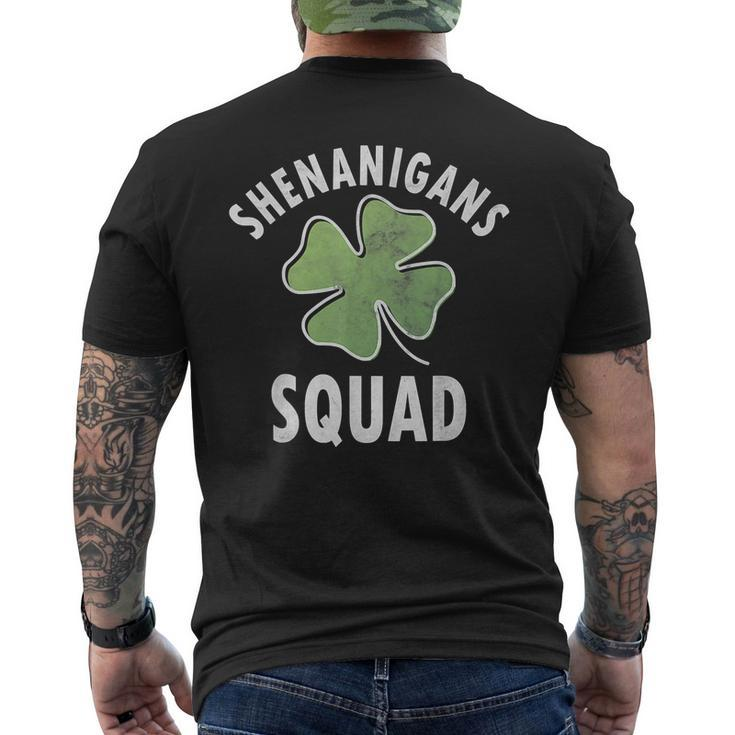 Shenanigans Squad Irish Shamrock Saint Patricks Day Men's T-shirt Back Print