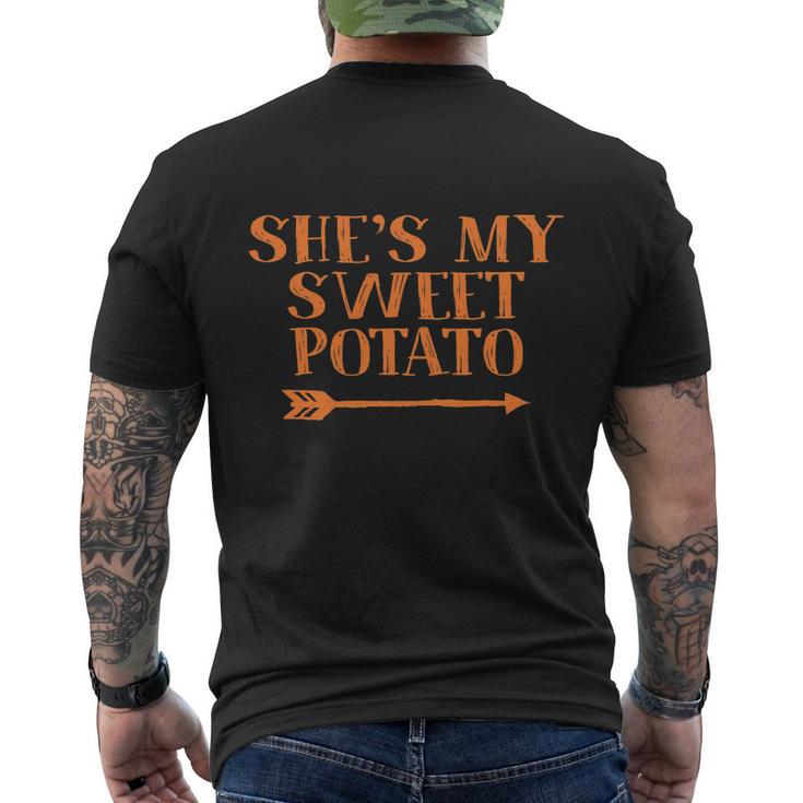 Shes My Sweet Potato I Yam Set Couples Thanksgiving Present Men's Crewneck Short Sleeve Back Print T-shirt