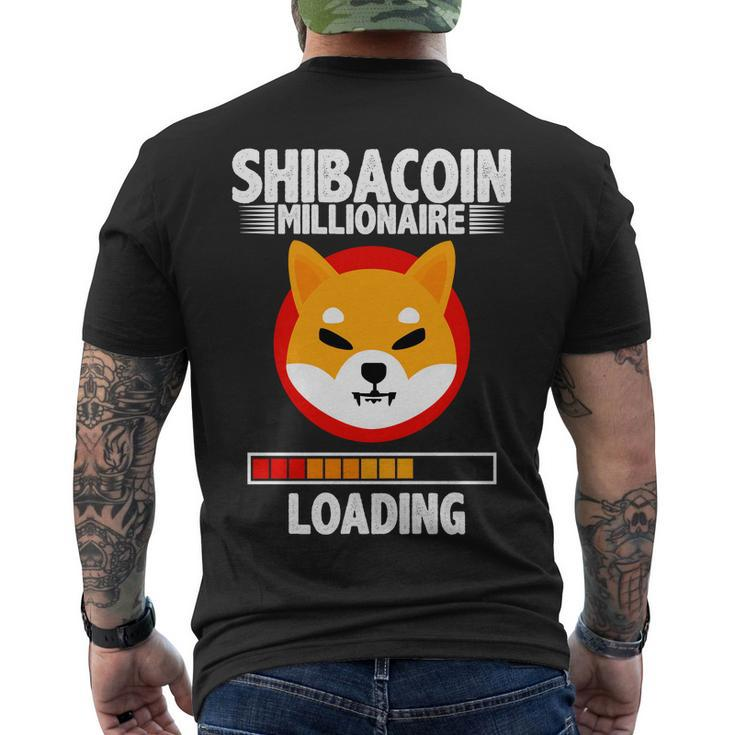 Shiba Coin Millionaire Loading Men's Crewneck Short Sleeve Back Print T-shirt