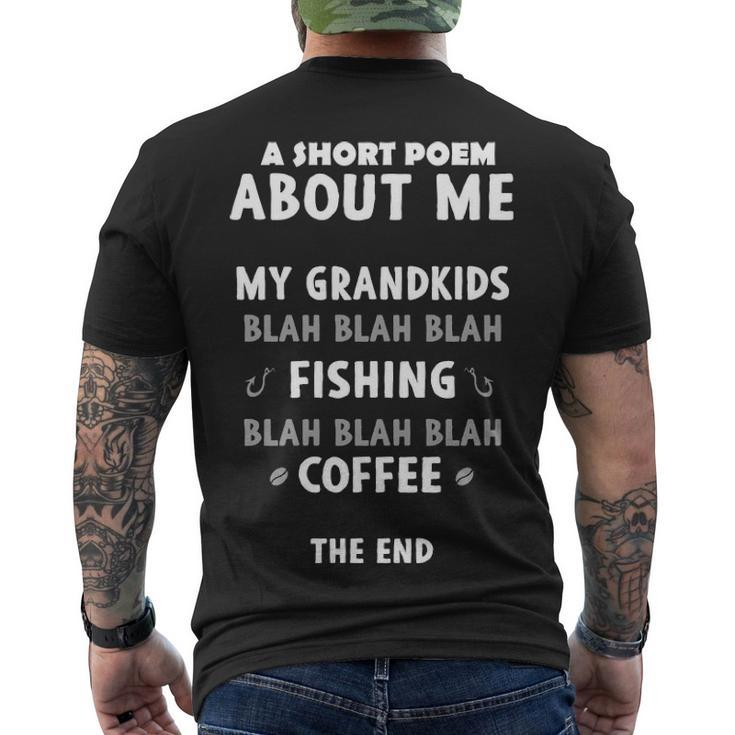 Short Poem - Grandkids Fishing Men's Crewneck Short Sleeve Back Print T-shirt