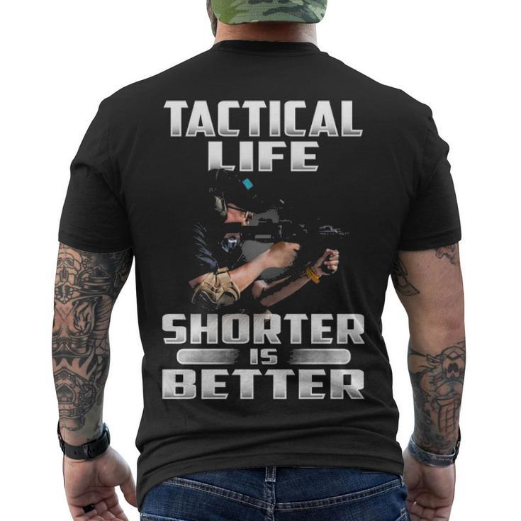 Shorter Is Better Men's Crewneck Short Sleeve Back Print T-shirt