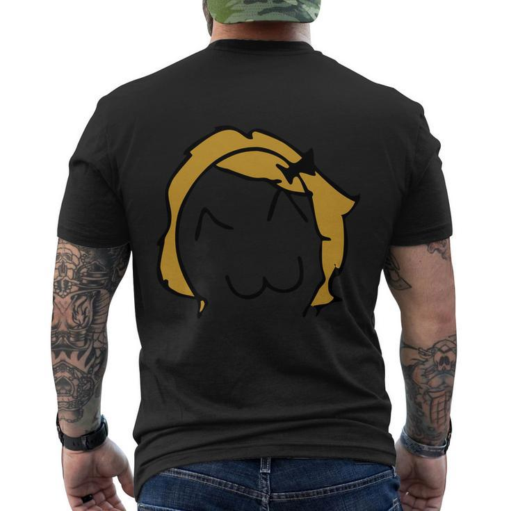 Silhouette Design Derp Meme Funny Troll Face Men's Crewneck Short Sleeve Back Print T-shirt