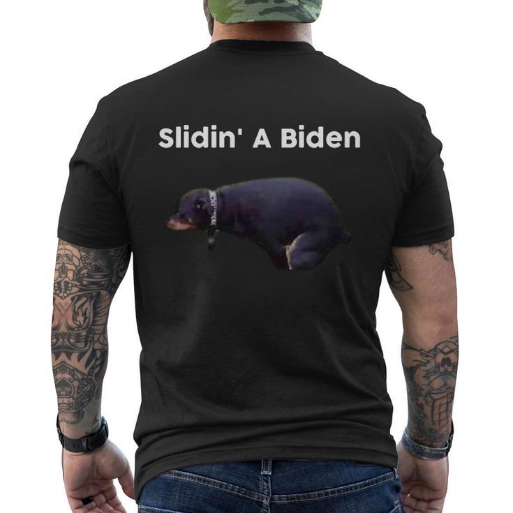 Slidin A Biden Men's Crewneck Short Sleeve Back Print T-shirt