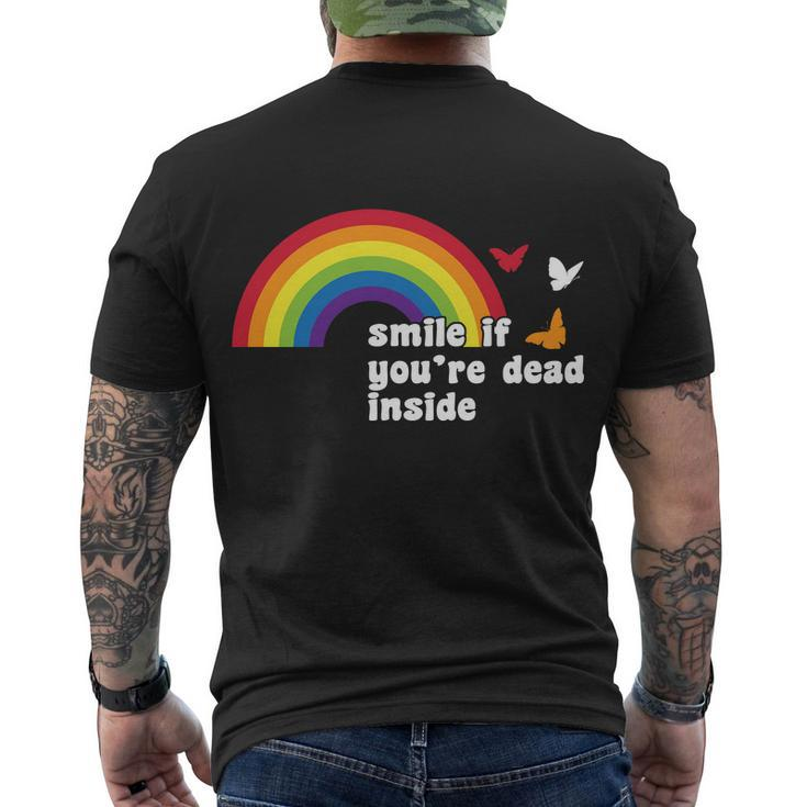 Smile If Youre Dead Inside Tshirt Men's Crewneck Short Sleeve Back Print T-shirt