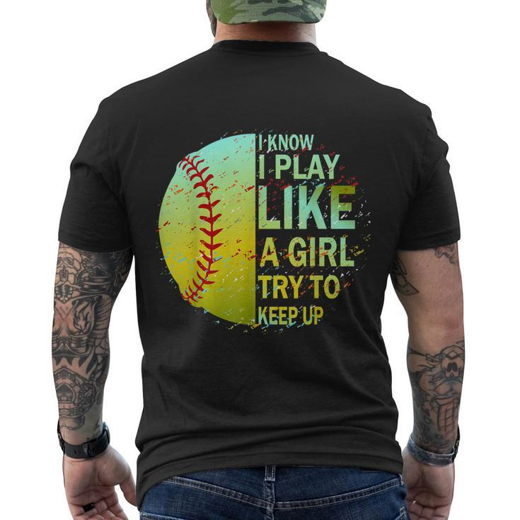 Softball Shirts For Girls | Softball Tshirt Men's Crewneck Short Sleeve Back Print T-shirt
