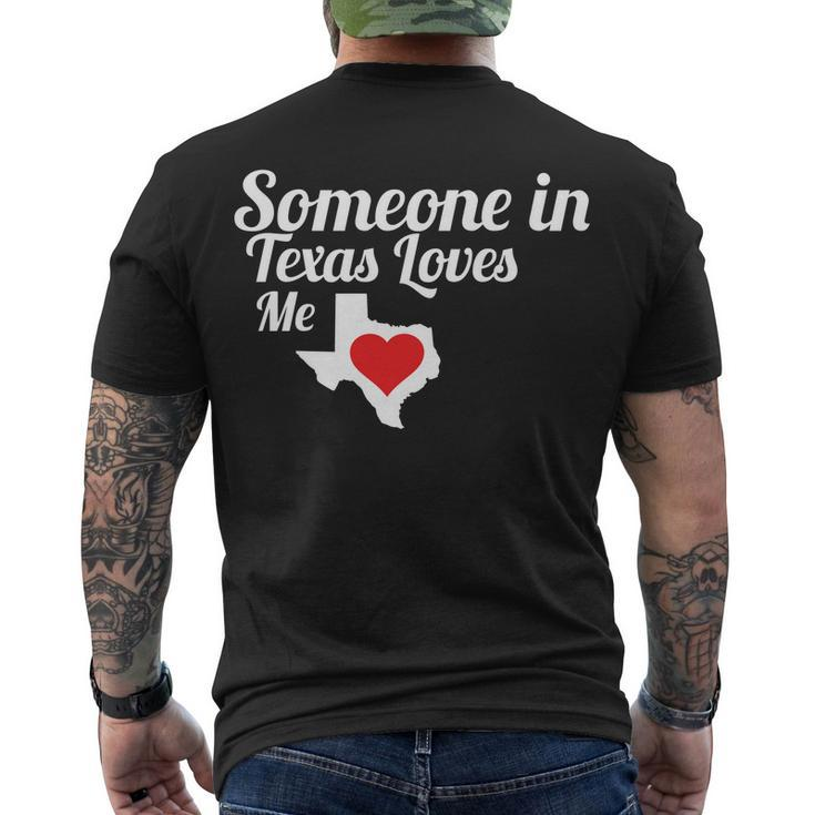 Someone In Texas Loves Me Men's Crewneck Short Sleeve Back Print T-shirt
