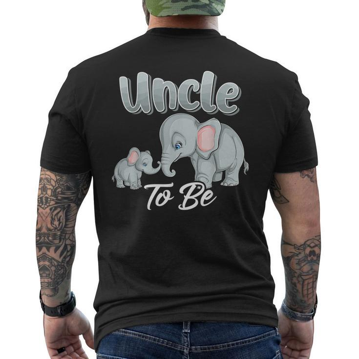 Soon Uncle To Be Elephants For Baby Shower Gender Reveal Men's T-shirt Back Print